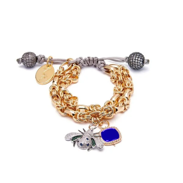 Double 18 carat Gold plated brass chains